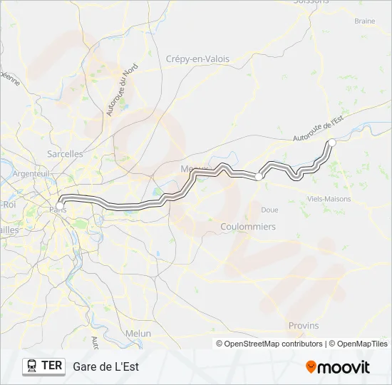 TER Train Line Map