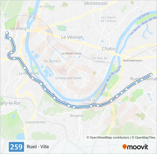 259 Bus Line Map