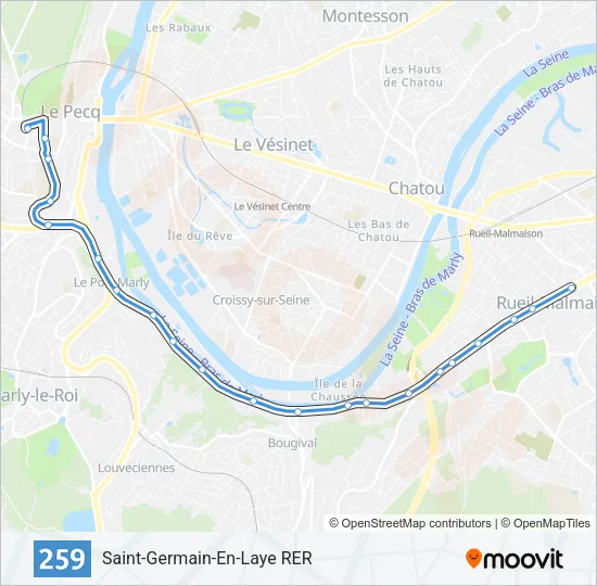 259 Bus Line Map