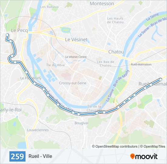 259 bus Line Map