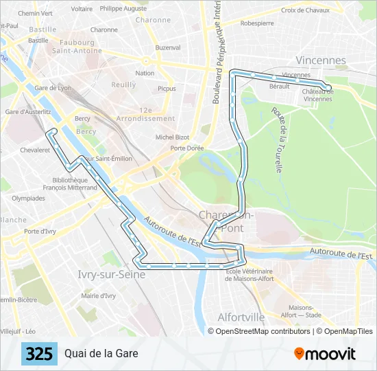 325 Bus Line Map