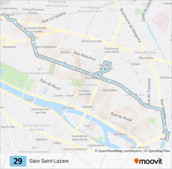 29 Route Schedules, Stops & Maps Gare SaintLazare (Updated)