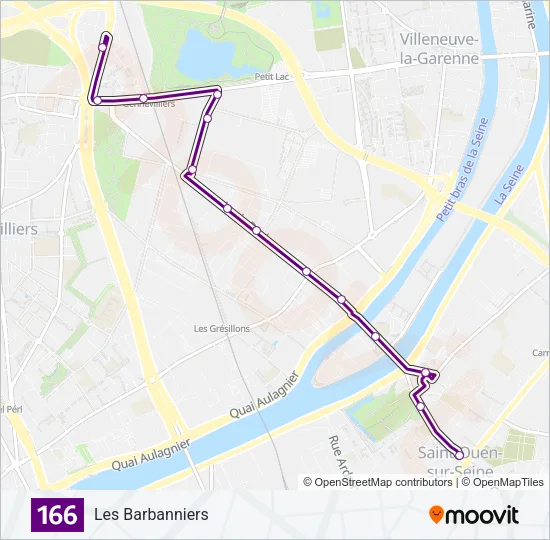 166 Bus Line Map