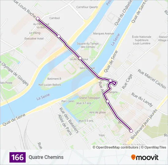 166 Bus Line Map
