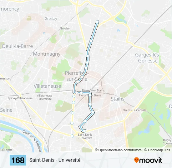 168 Bus Line Map