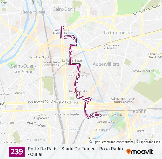239 Bus Line Map