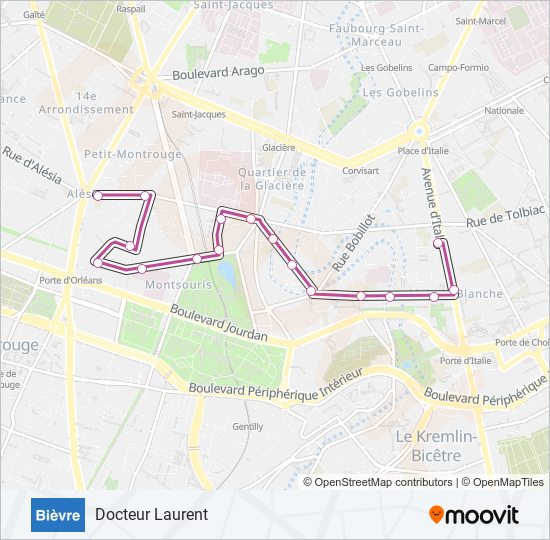BIEVRES bus Line Map