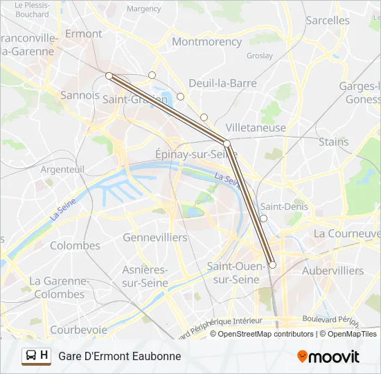 H Bus Line Map