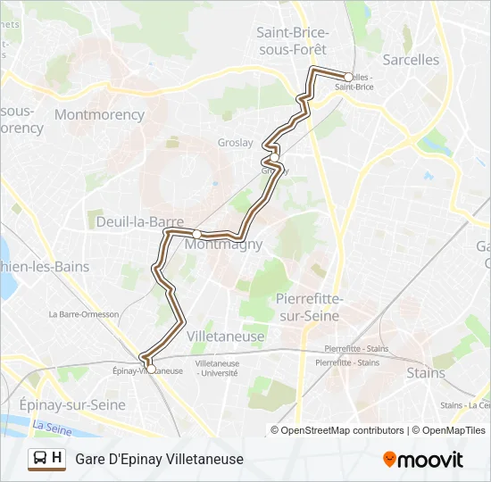 H Bus Line Map