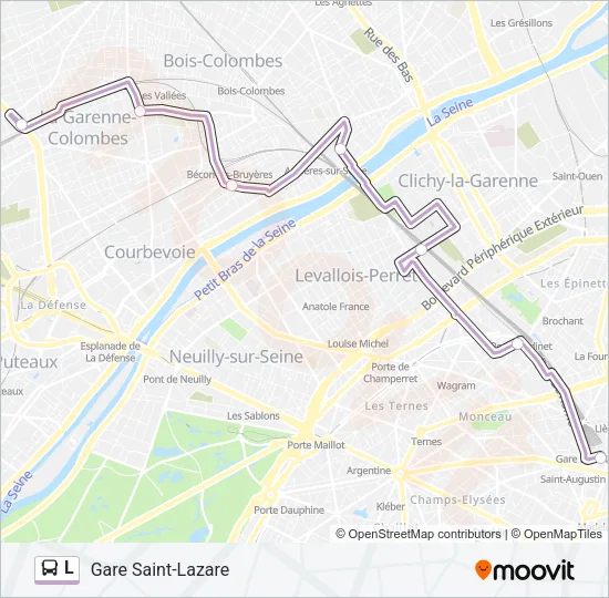L Bus Line Map