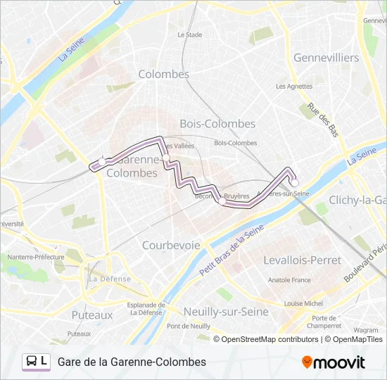 L Bus Line Map