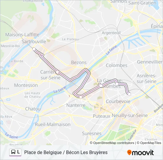 L Bus Line Map