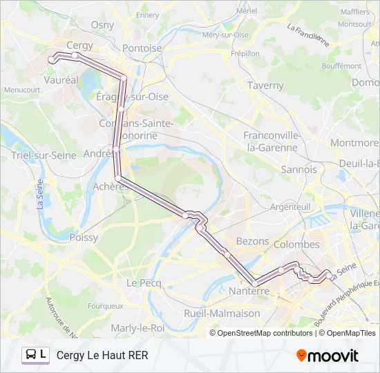 L Bus Line Map