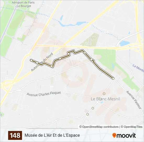 148 Bus Line Map