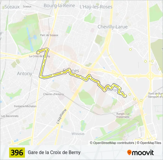 396 Bus Line Map