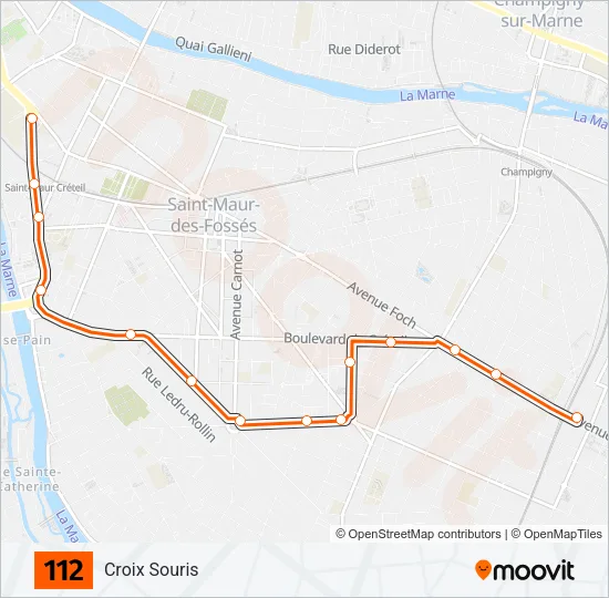 112 Bus Line Map