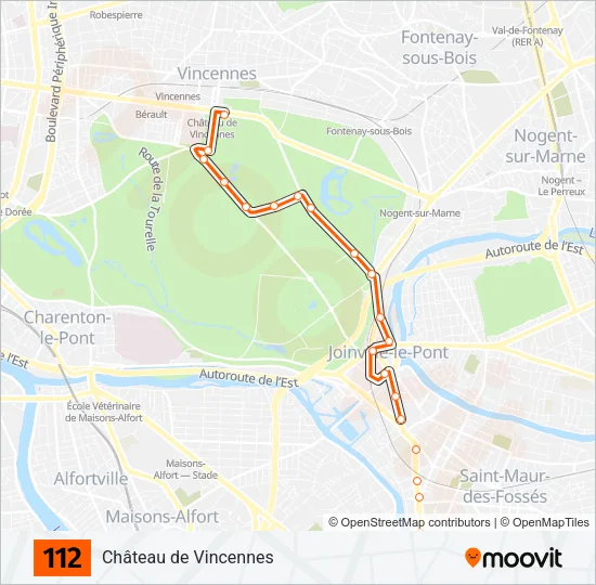 112 Bus Line Map