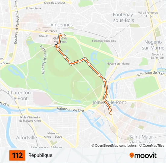 112 Bus Line Map