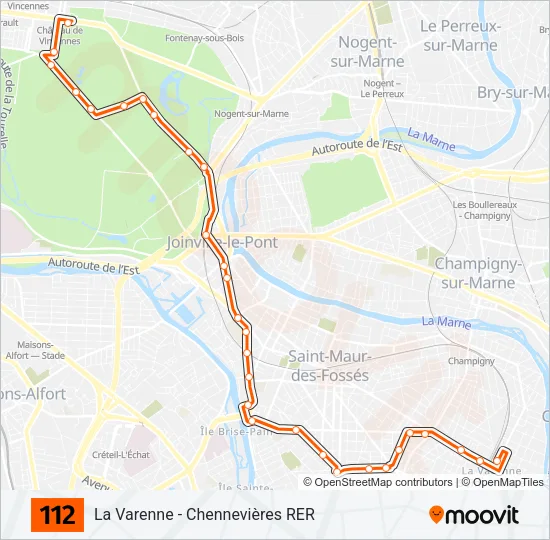 112 Bus Line Map