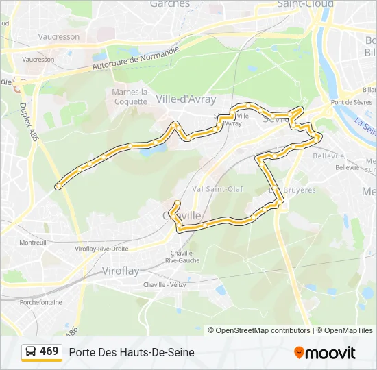 469 Bus Line Map