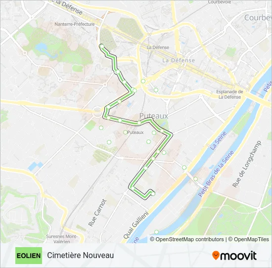 EOLIEN Bus Line Map