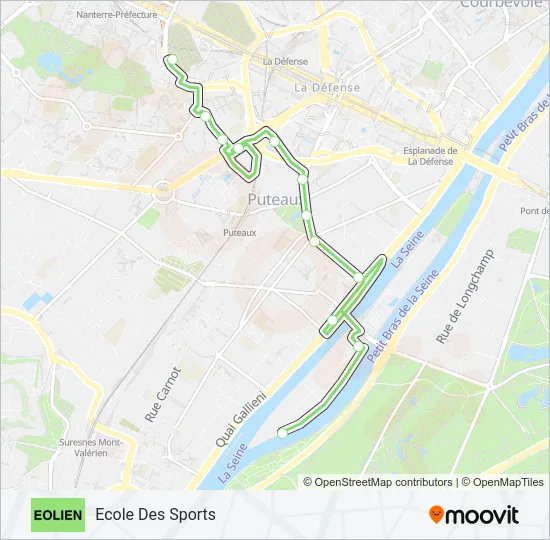 EOLIEN Bus Line Map