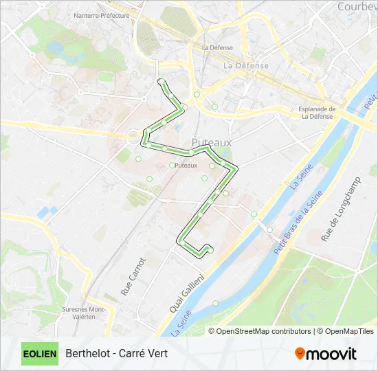 EOLIEN Bus Line Map
