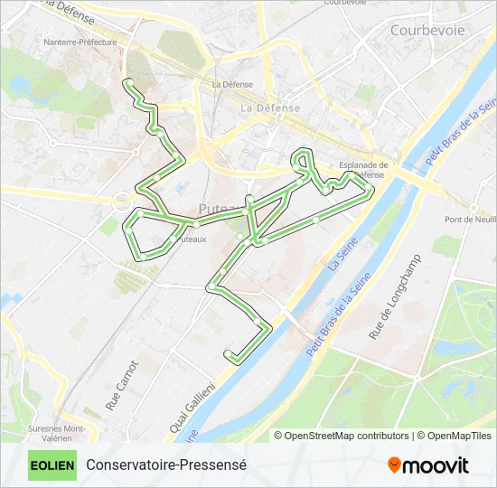 EOLIEN Bus Line Map