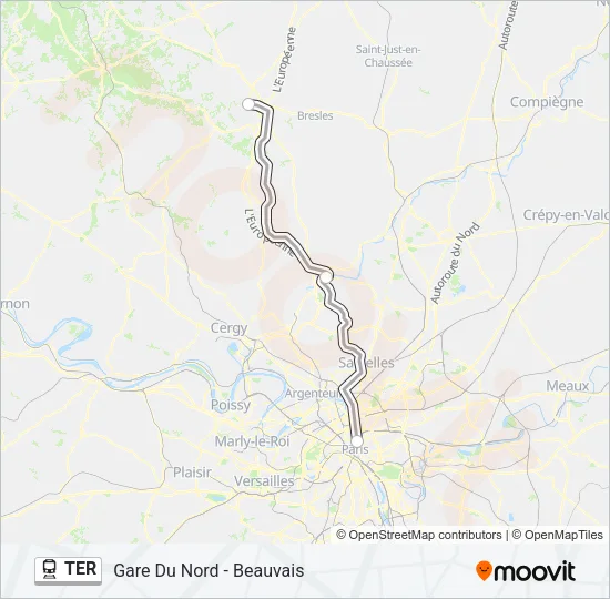 TER Train Line Map