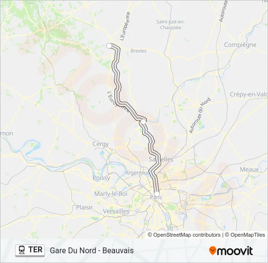 TER Train Line Map