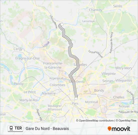 TER Train Line Map
