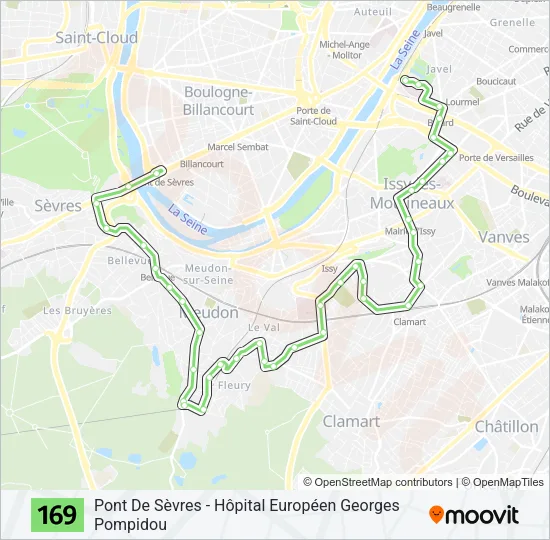 169 Bus Line Map