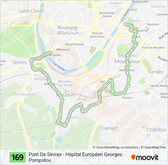 169 Bus Line Map