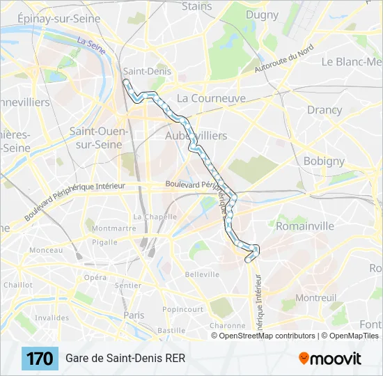 170 Bus Line Map