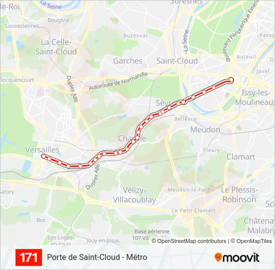 171 Bus Line Map