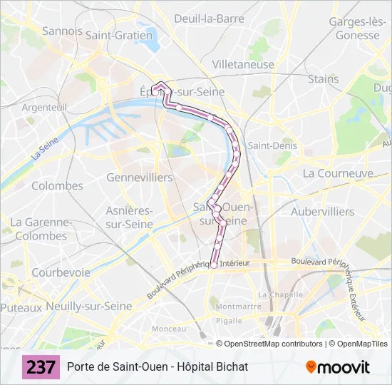 237 Bus Line Map