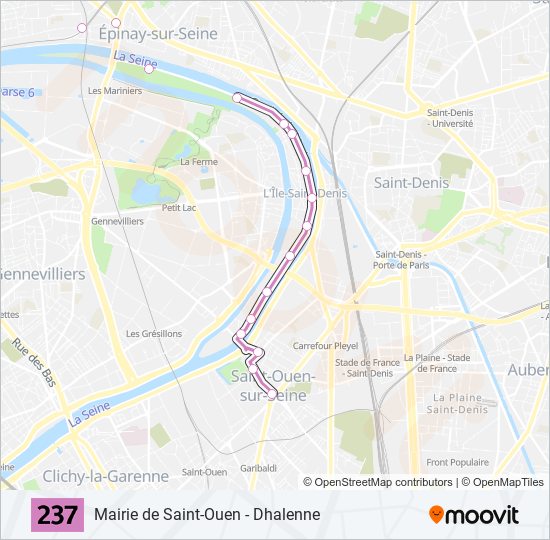 237 bus Line Map