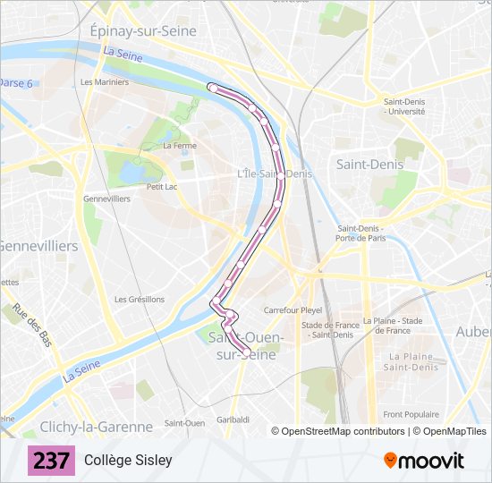 237 bus Line Map