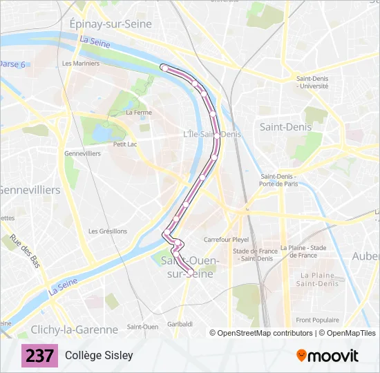 237 Bus Line Map