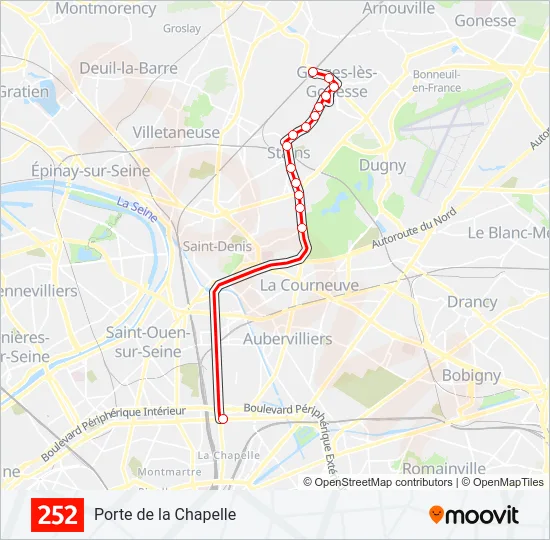 252 Bus Line Map