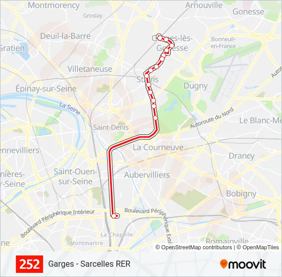 252 Bus Line Map