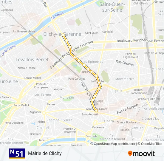 N51  Line Map