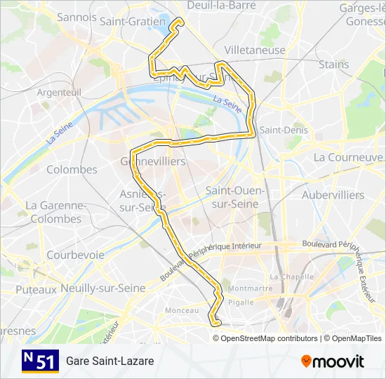 N51  Line Map
