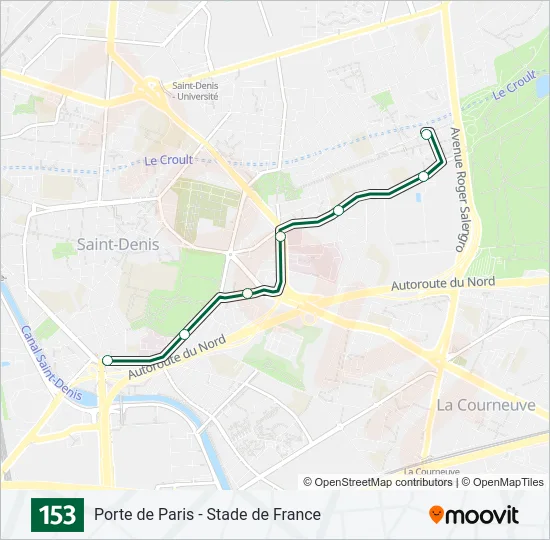 153 Bus Line Map