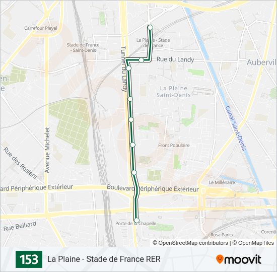 153 Bus Line Map