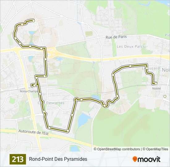 213 Bus Line Map