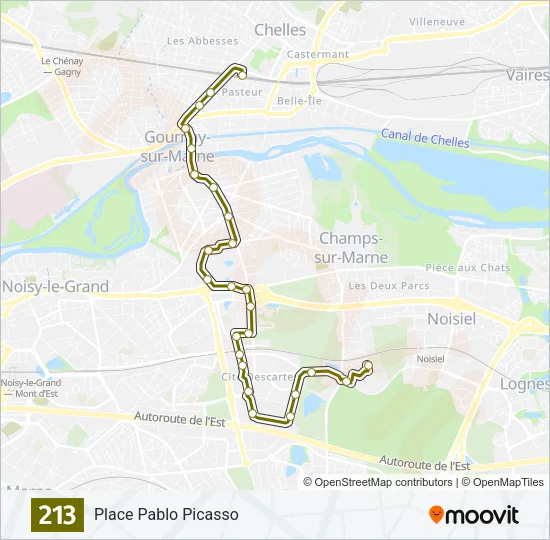 213 Bus Line Map