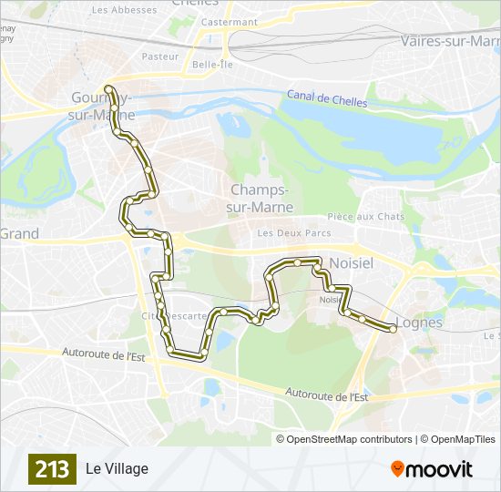 213 Bus Line Map
