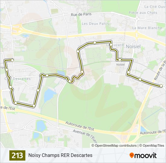 213 Bus Line Map
