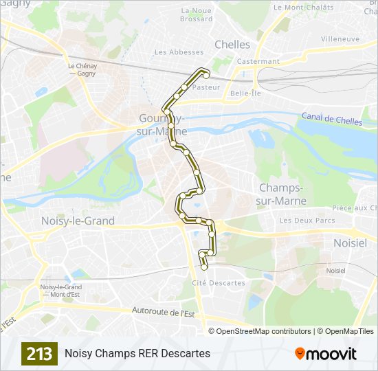 213 Bus Line Map